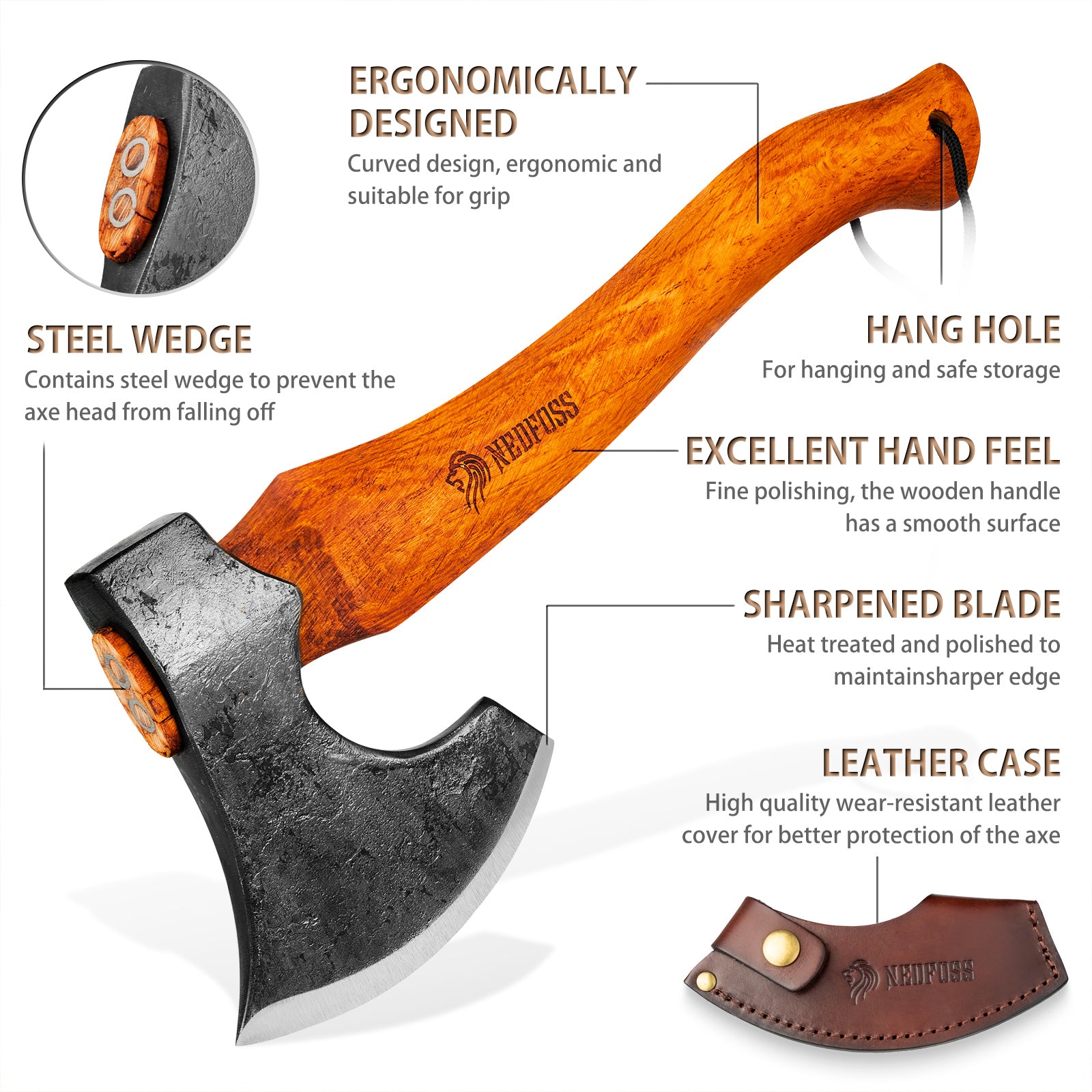 ColdLand Knives - Viking Axe, Camping Axe, Hunting Axe, Carving