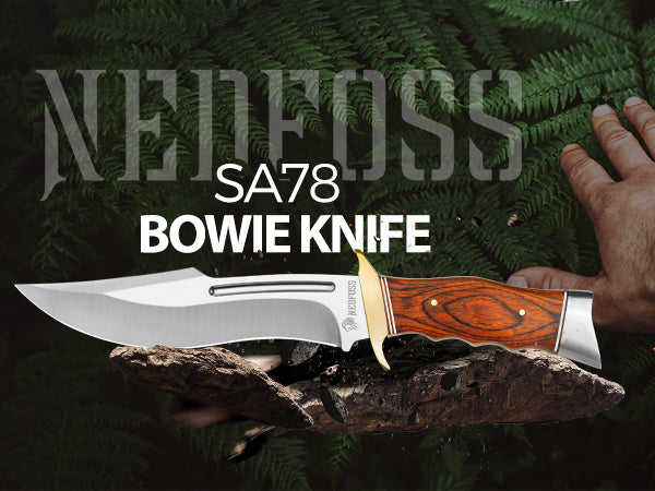 NedFoss Tiger Fixed Blade Knife, 6.1'' Blade Combat Bowie Knife with W –  NEDFOSS OFFICIAL STORE